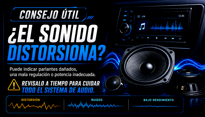 Consejo sobre la distorsión del sonido del autoradio